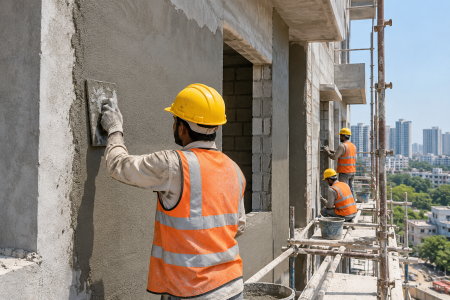External Plaster Works for Residential Buildings – Skylark Constructions